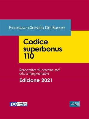 cover image of Codice superbonus 110--Edizione 2021